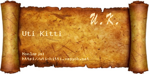 Uti Kitti névjegykártya
